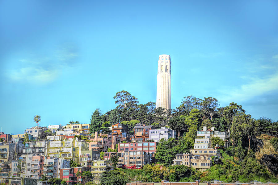 Coit Tower and Telegraph Hill San Francisco #1 Photograph by Barbara Snyder