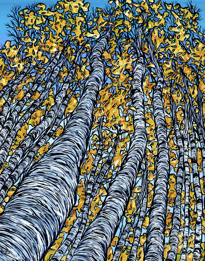 Colorado Aspens #1 Painting by Tracy Levesque