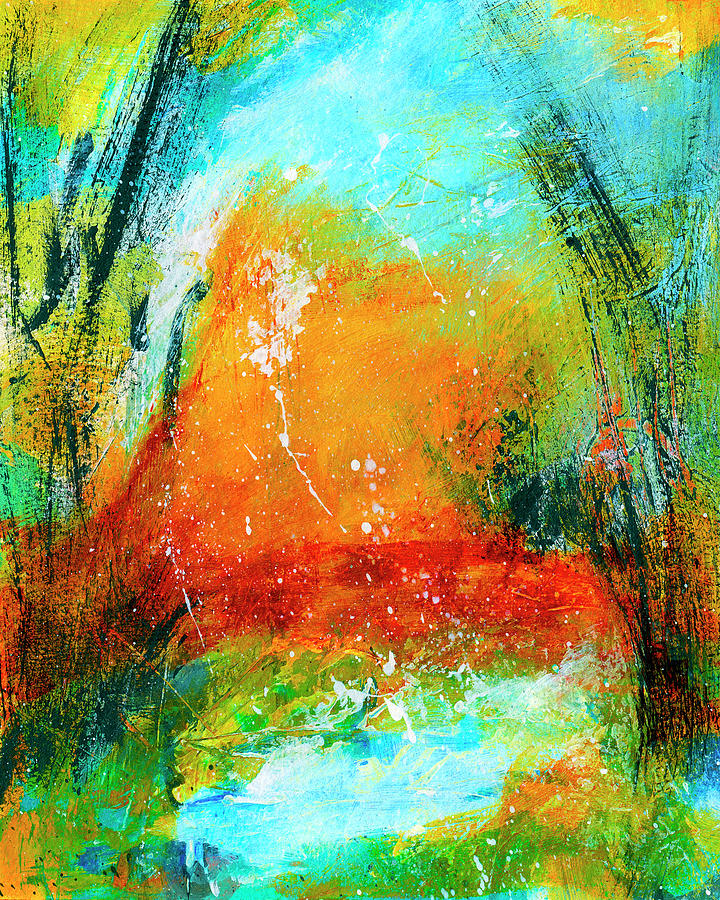 Colorful Abstract Landscape #3 Painting by Lana MacKenzie
