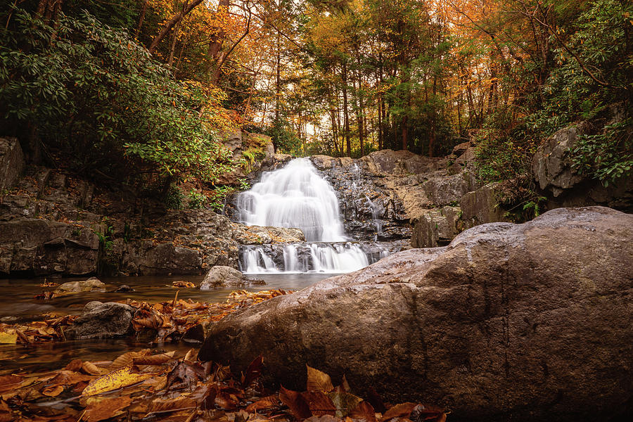 Hawk Falls in Autumn Creekside Photograph by Jason Fink
