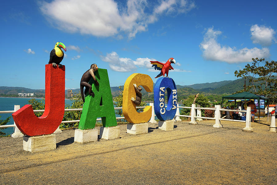 Colorful entry Sign for the city of Jaco in Costa Rica Photograph by ...