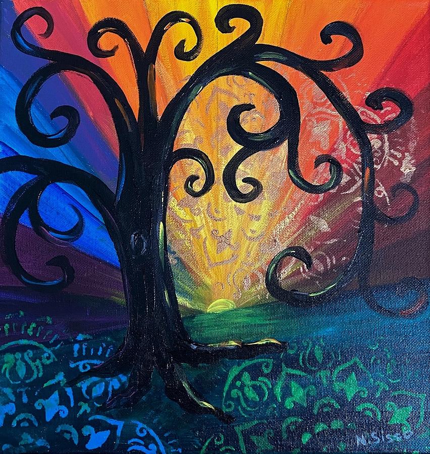 Colorful Life #1 Painting by Nancy Sisco