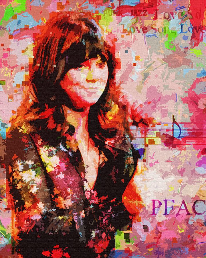 Colorful Linda Ronstadt artwork Digital Art by Streich Roslyn | Pixels