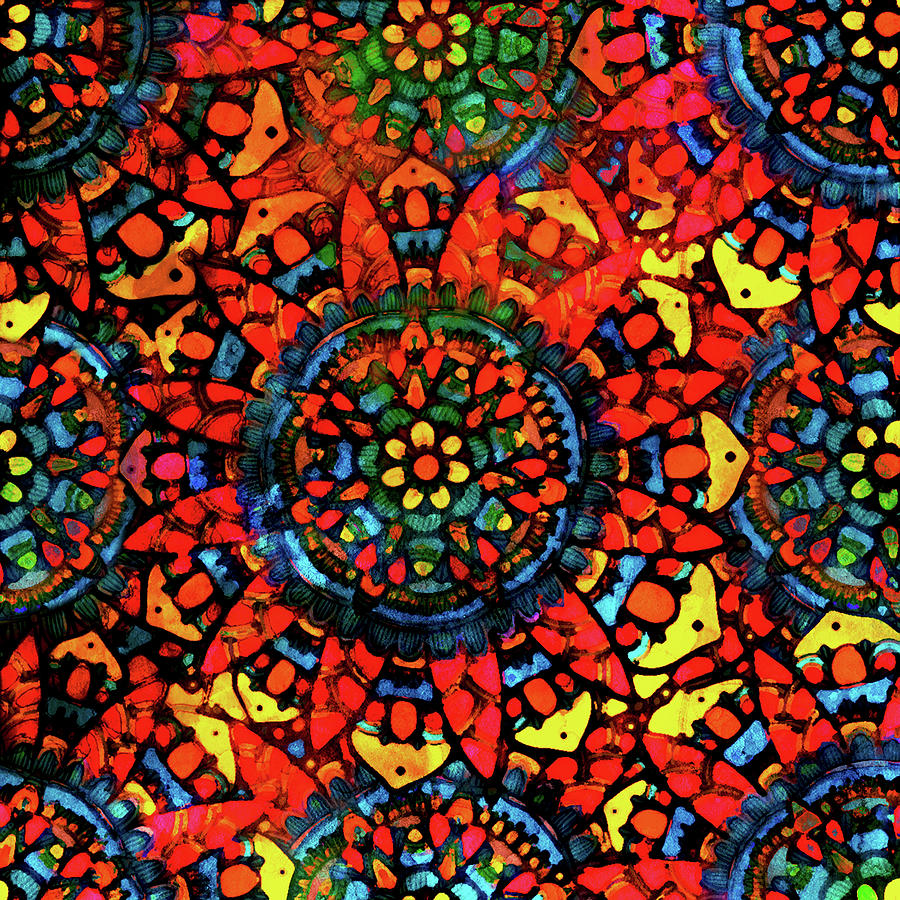 Colorful Mandala Art #2 Digital Art by Peggy Collins
