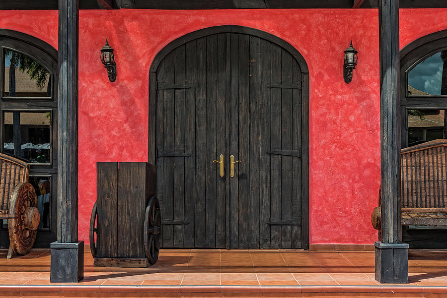 Architecture Photograph - Colorful Mexican Doorway #1 by Jim Vallee