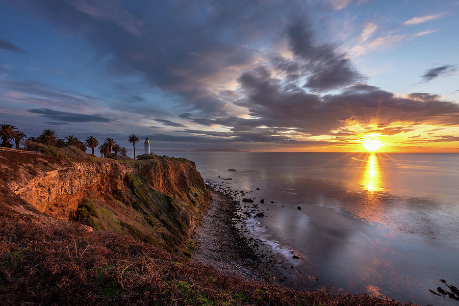 Colorful Point Vicente at Sunset #1 Photograph by Andy Konieczny