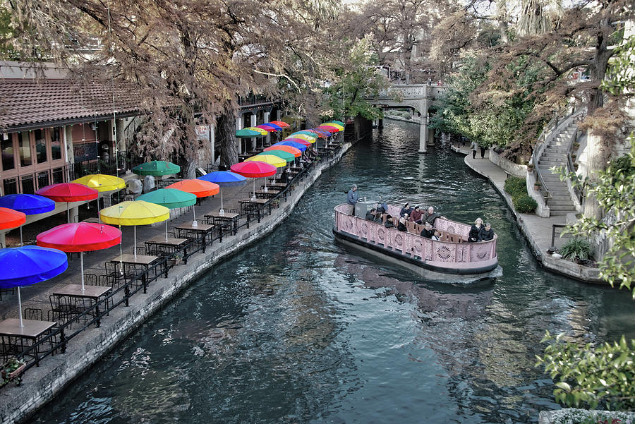 Colorful Sights Along the San Antonio Riverwalk selective color  #2 Photograph by Lynn Bauer
