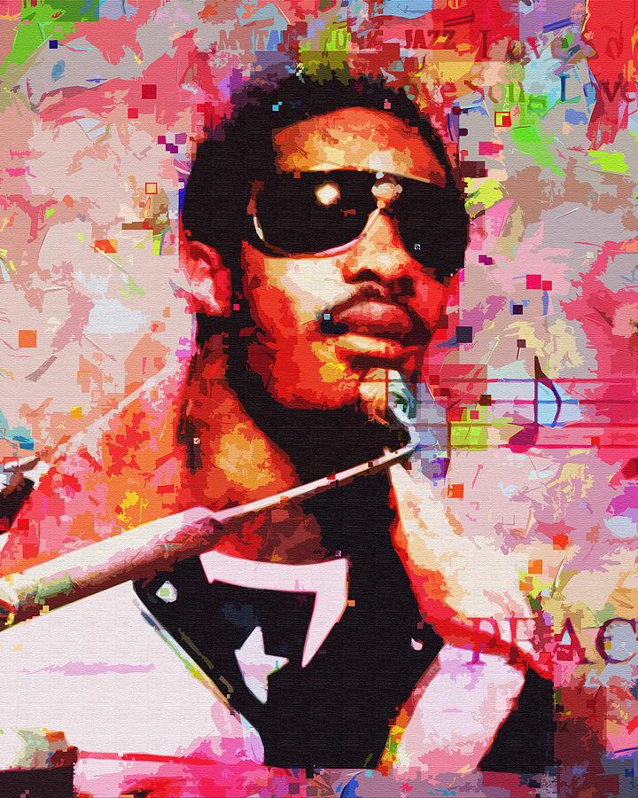 Colorful Stevie Wonder artwork Digital Art by Streich Roslyn | Fine Art ...