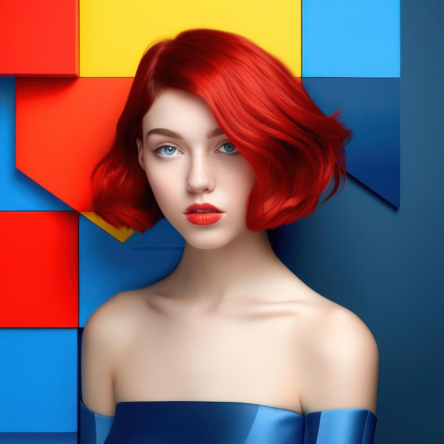 Colorful Surreal Portrait #1 Digital Art by Scott Meyer