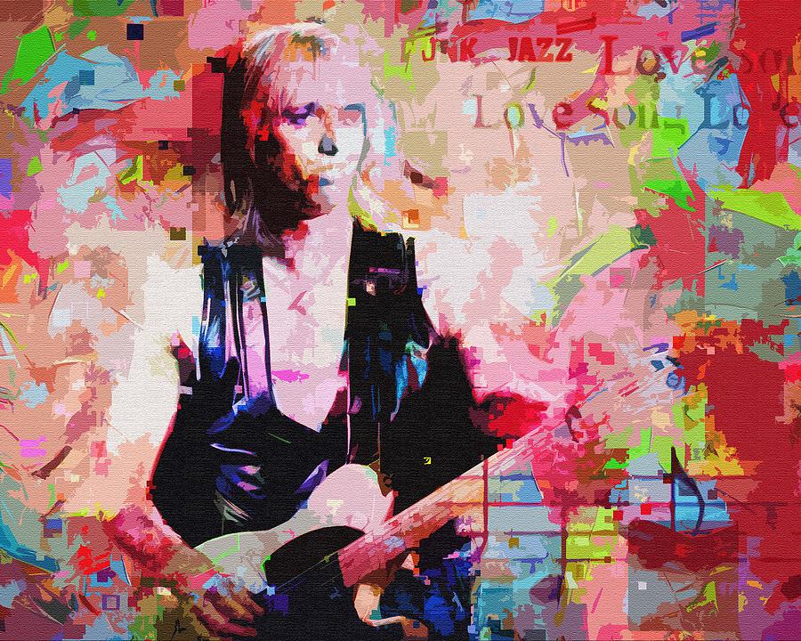 Colorful Tom Petty artwork Digital Art by Streich Roslyn | Fine Art America