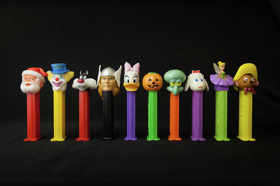Candy Photograph - Colorful Vintage Pez Dispensers #1 by Erin Cadigan