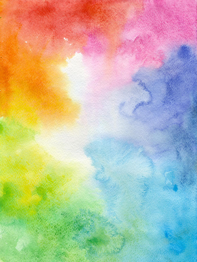 Colorful watercolor background #1 Drawing by Pobytov