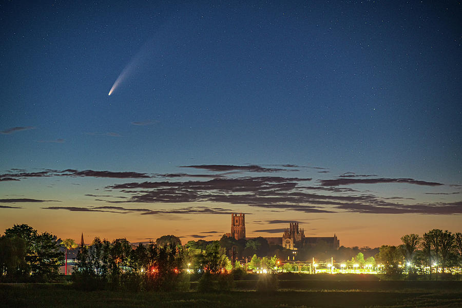 Comet Neowise over Ely i #1 Photograph by James Billings
