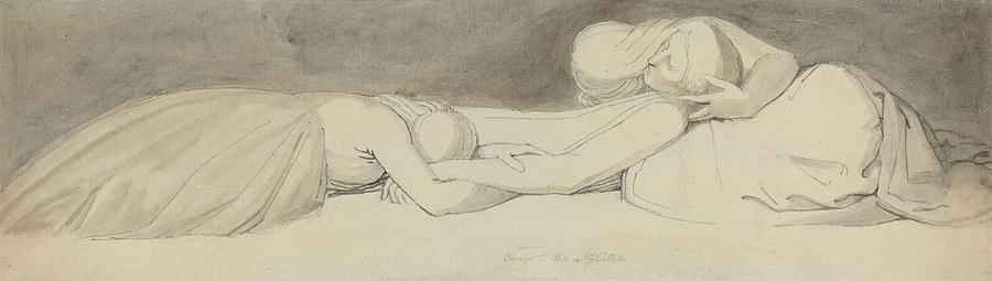Comfort the Afflicted #2 Drawing by John Flaxman