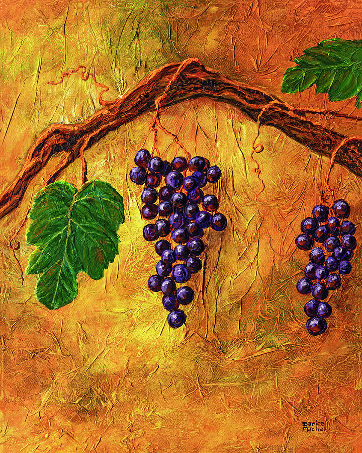 Concord Grapes #2 Painting by Darice Machel McGuire Concord Grapes #2 Painting by Darice Machel McGuire