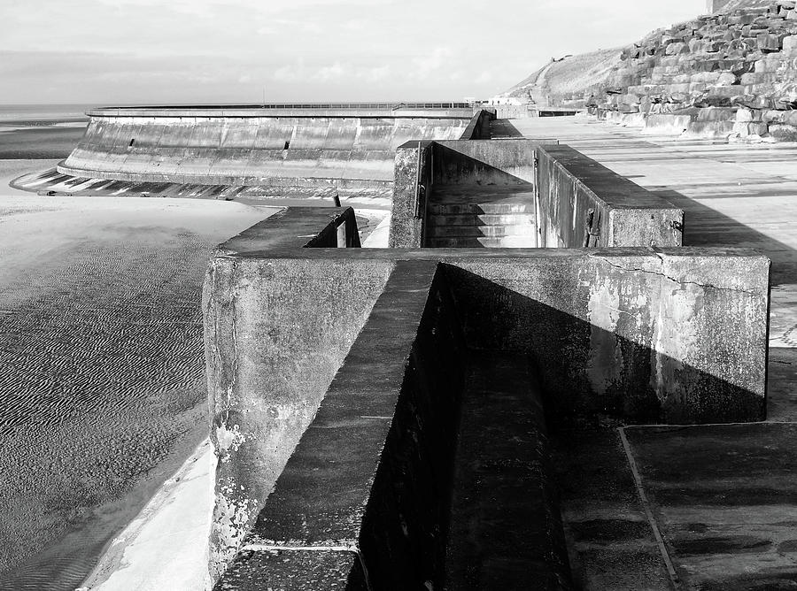 Concrete Seawall Blackpool Photograph by Philip Openshaw