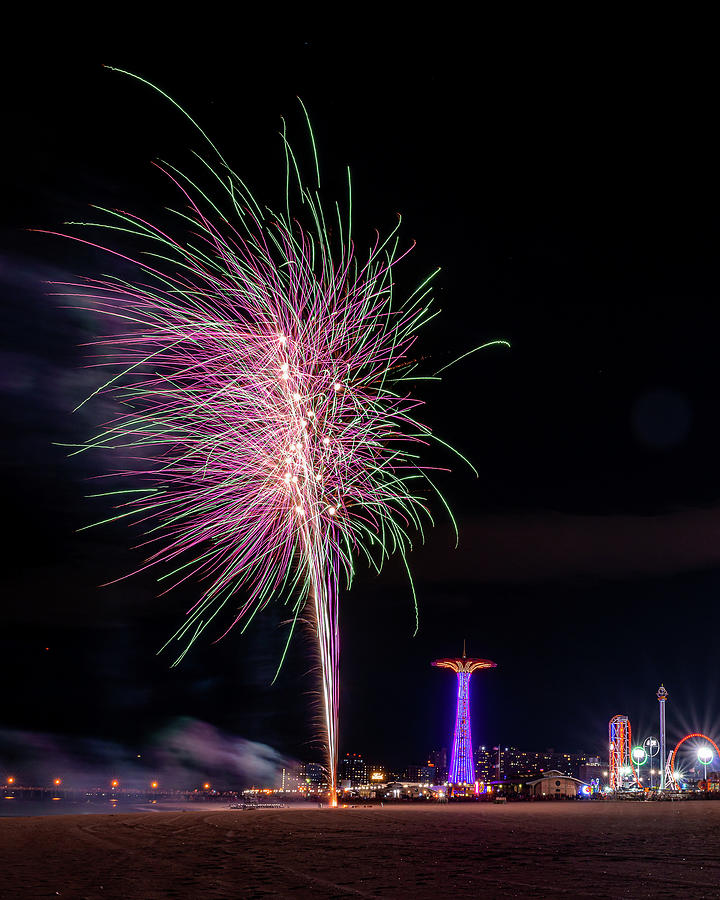 Coney Island Fireworks Photograph by Elliot Franco Pixels