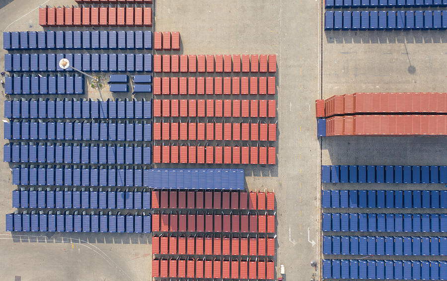 Containers at harbor #1 Photograph by Liyao Xie