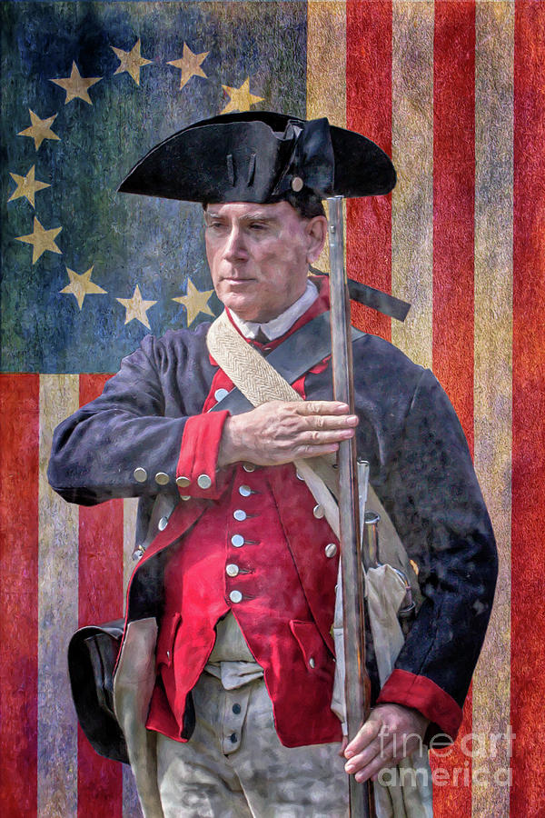 Continental Soldier American Revolution #1 Digital Art by Randy Steele