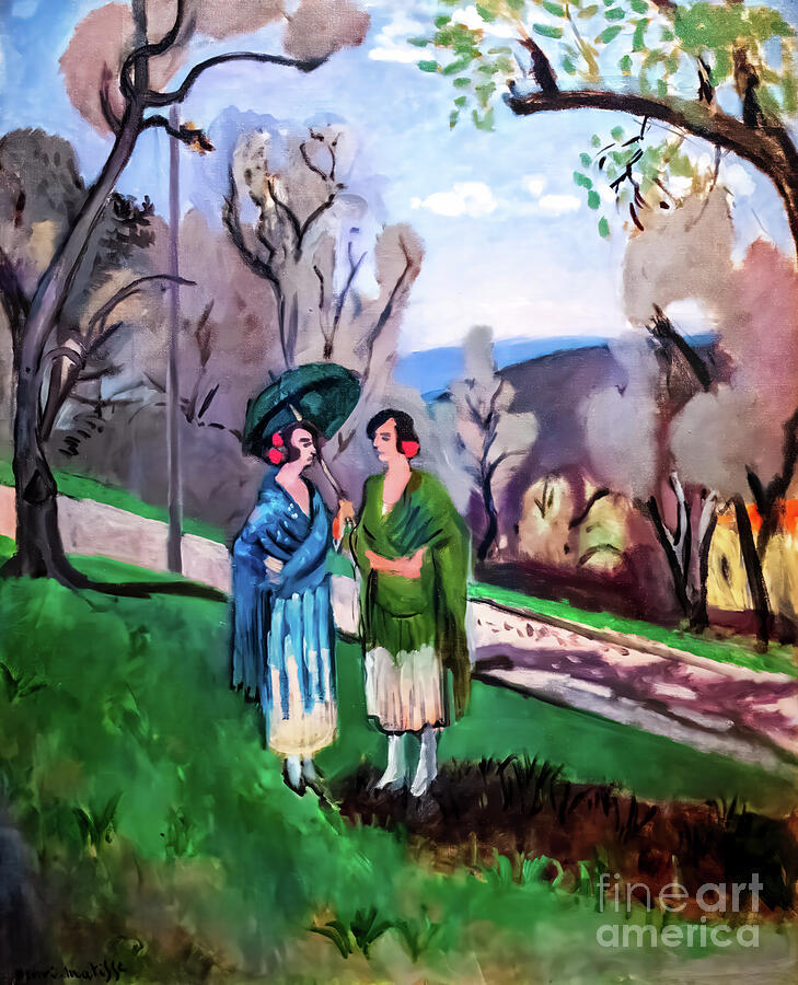 Conversation under the Olive Trees by Henri Matisse 1921 #1 Painting by Henri Matisse
