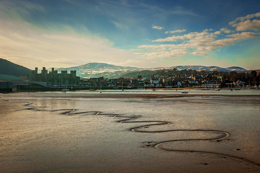 Castle Photograph - Conwy Estuary, Low Tide #1 by Peter OReilly