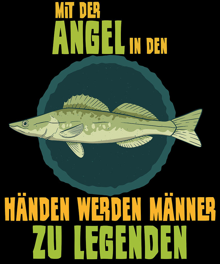 Cool walleye fishing motif angler legends mens #1 by Benjamin Burkert