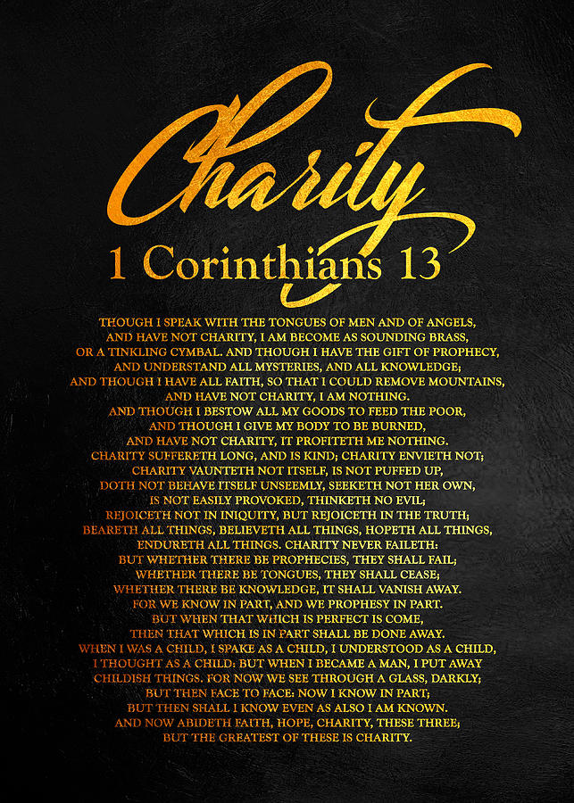 1 Corinthians 13 Bible Verse Wall Art Digital Art by Bible Verse