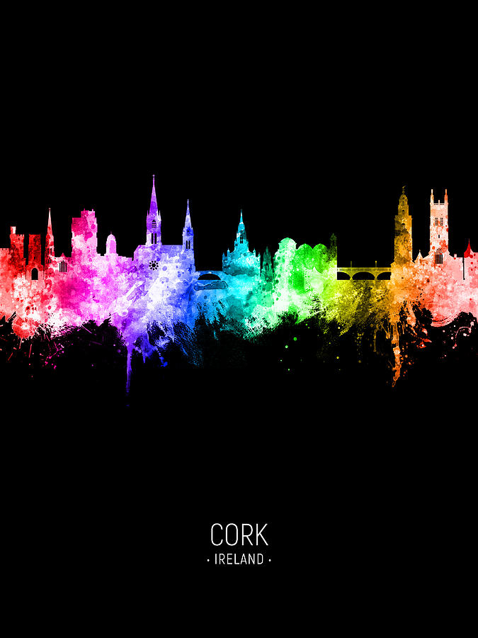 Cork Ireland Skyline #25 #1 Digital Art by Michael Tompsett