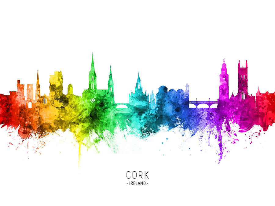 Cork Ireland Skyline #55 #1 Digital Art by Michael Tompsett