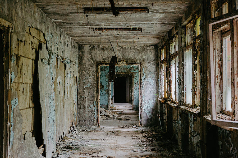 Corridor in Chernobyl Photograph by Dennis Diatel - Fine Art America