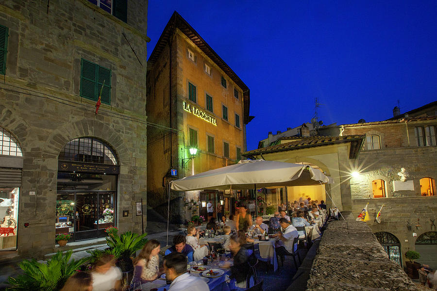 Cortona restaurant La Logetta #1 Photograph by Al Hurley
