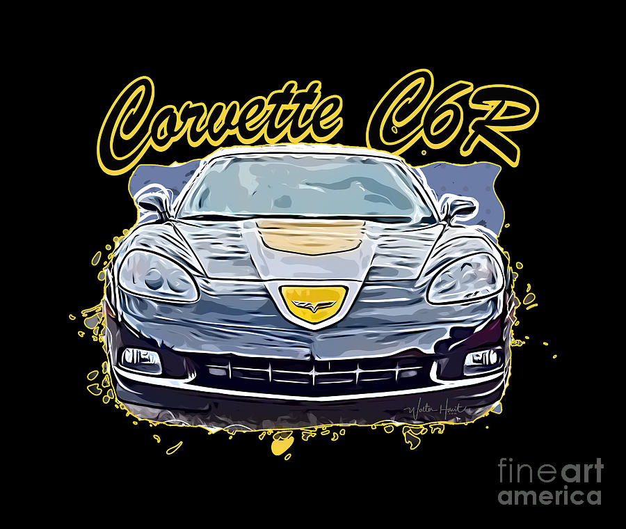  Corvette C6R  #1 Painting by Walter Herrit