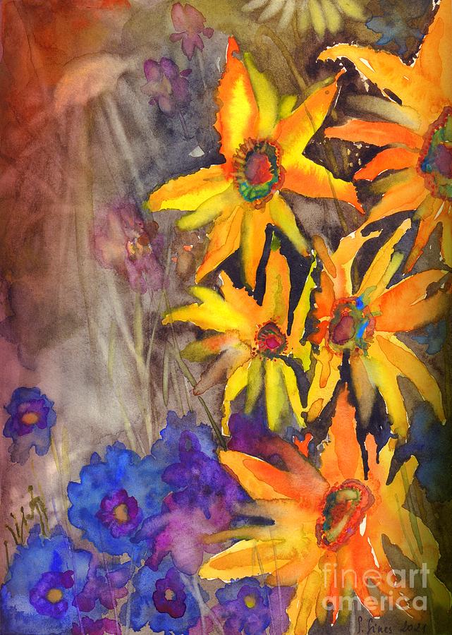 Flower Painting - Cosmic Flowers #1 by Suzann Sines
