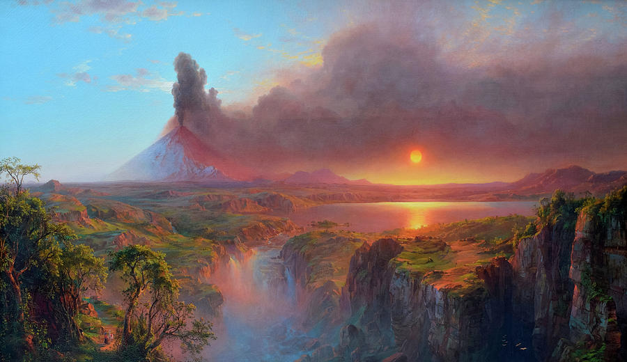 Frederic Edwin Church Painting - Cotopaxi, Ecuador #1 by Frederic Edwin Church
