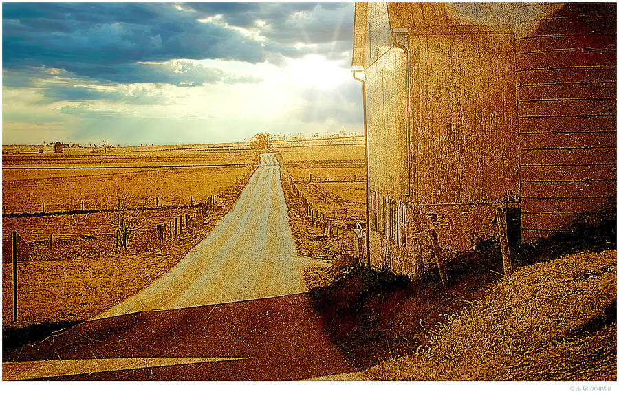 Country Road, Rural Pennsylvania #1 Digital Art by A Macarthur Gurmankin