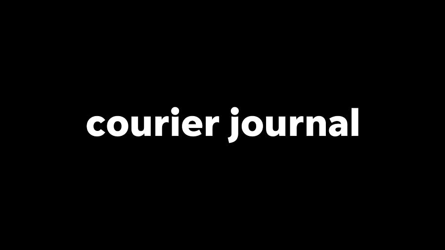 Courier Journal Digital White Logo Digital Art by Gannett Co