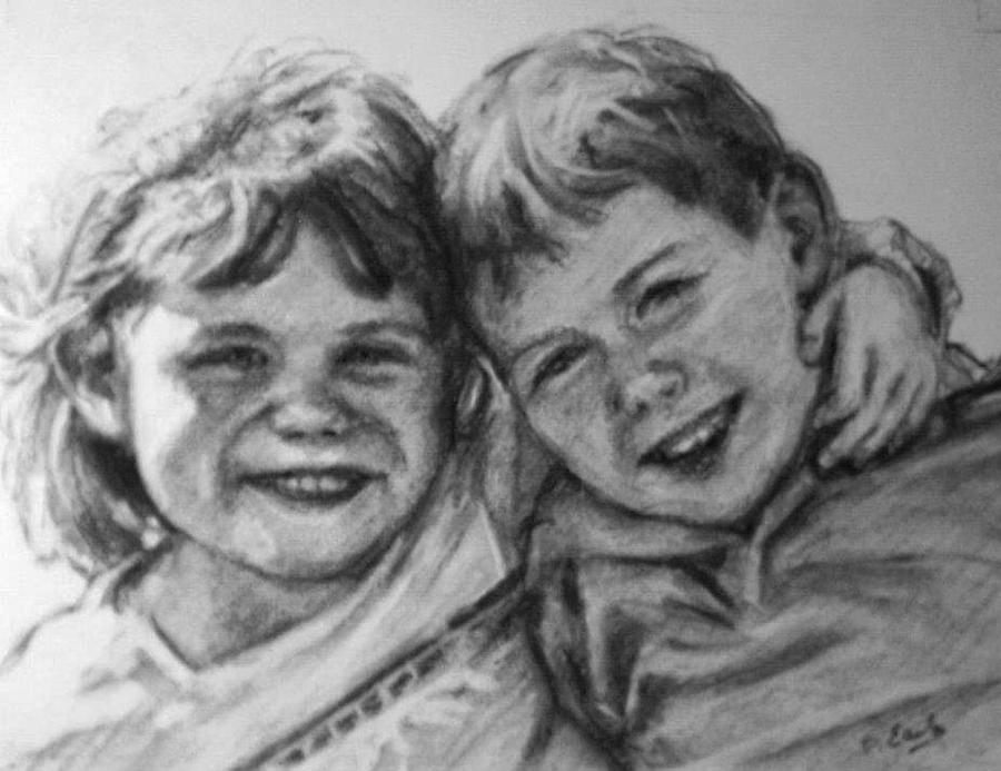 Cousins Drawing by Dennis Earley - Fine Art America