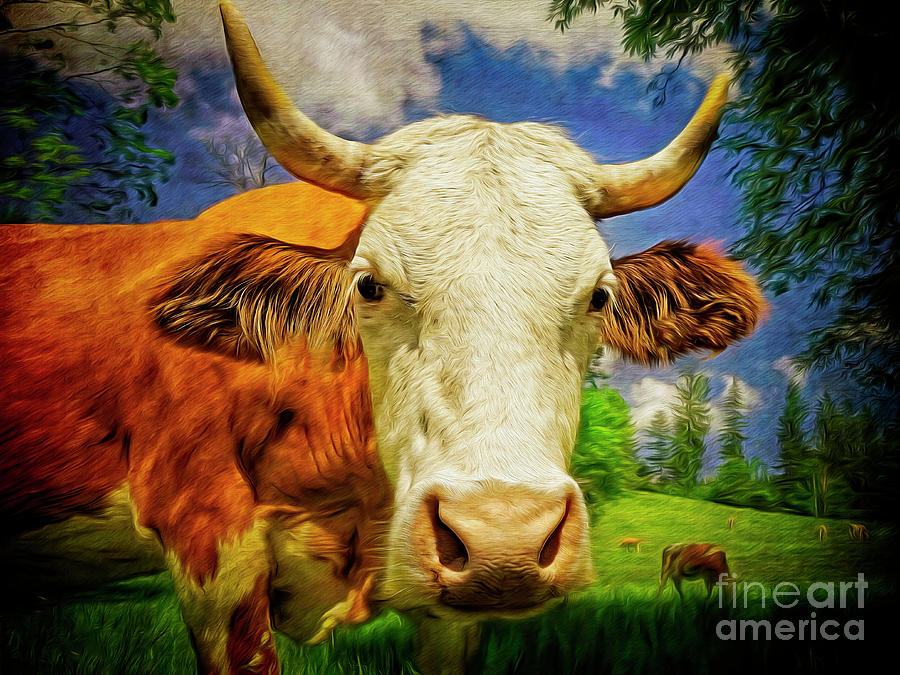 Cow Do You Moo Digital Art by Edmund Nagele FRPS