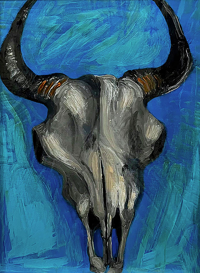 New Mexico Painting - Cow Skull #1 by Deb Wolf