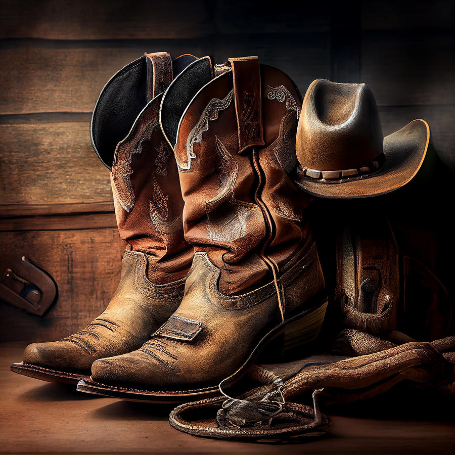 Cowboy Boots Mixed Media by Stephen Smith Galleries - Fine Art America
