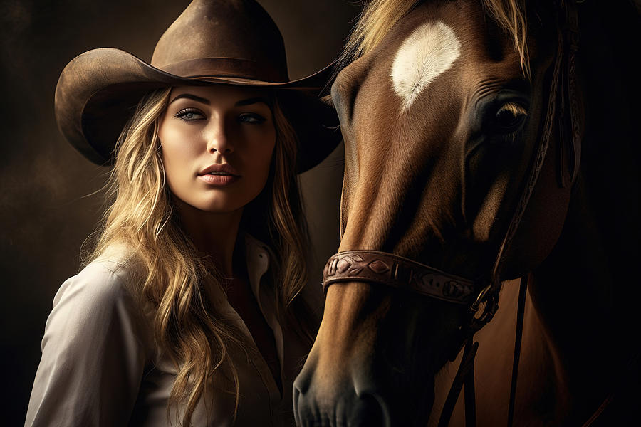 Cowgirl And Friend II Photograph by Athena Mckinzie - Fine Art America