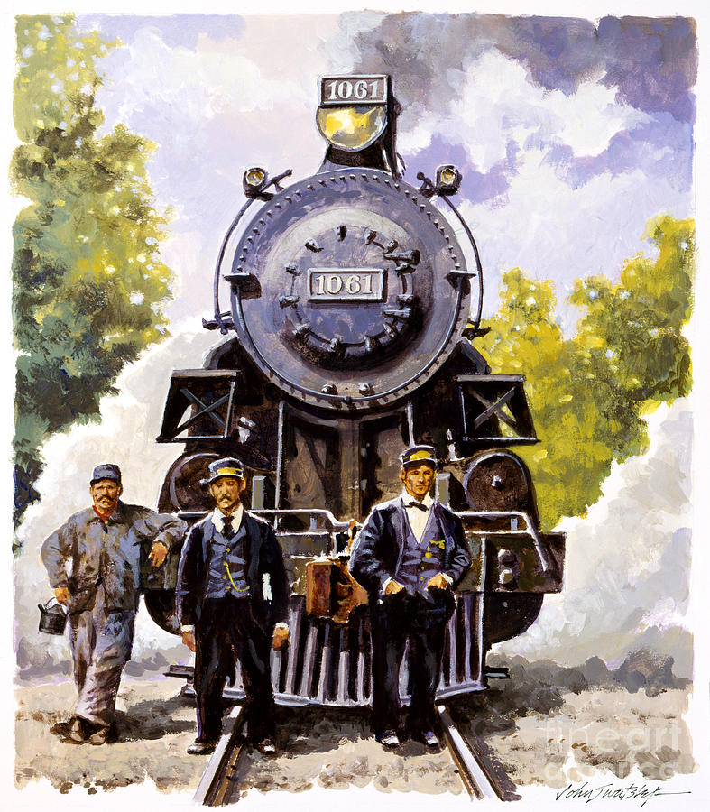 Canadian Locomotive Painting by John Swatsley