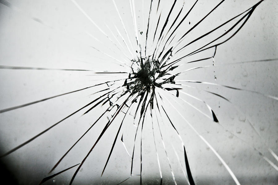 Cracked glass #1 Photograph by Jenny Dettrick