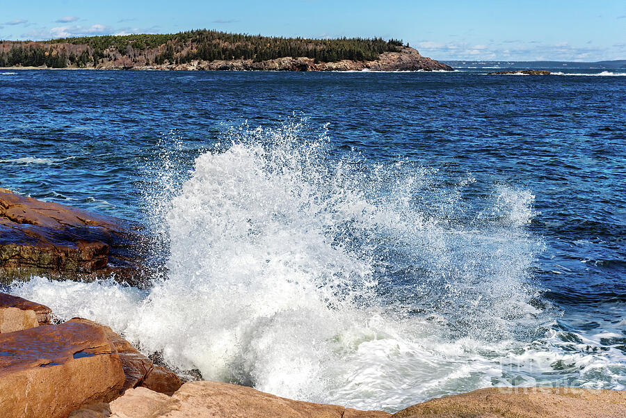 Crashing Waves at Monument Cove, Acadia National Park by Anita Pollak Crashing Waves at Monument Cove, Acadia National Park by Anita Pollak