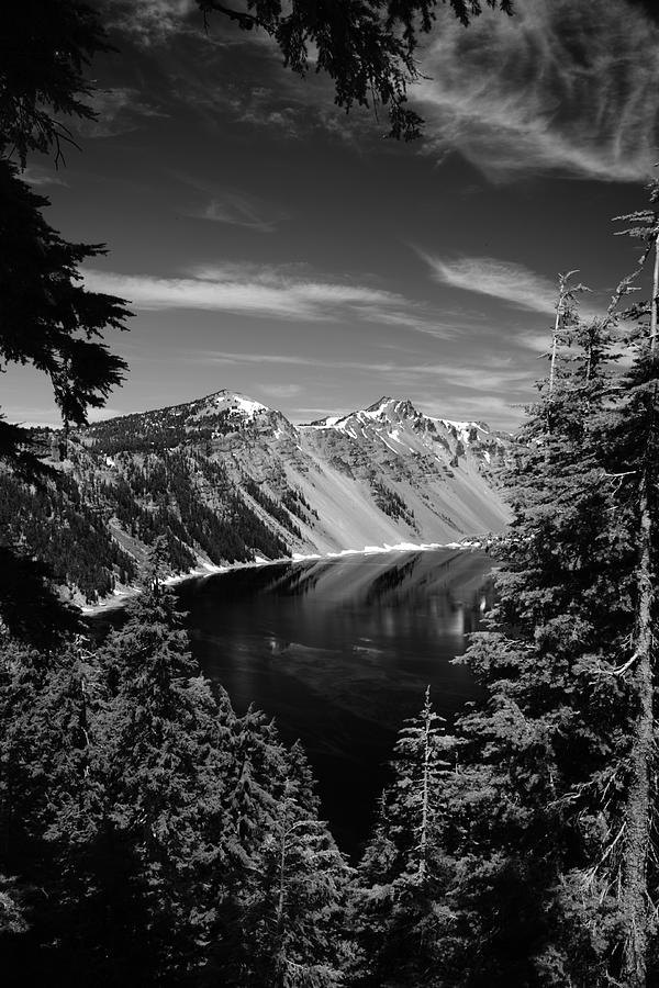 Crater Lake Black and White Photograph by Bruce Bendinger | Fine Art ...