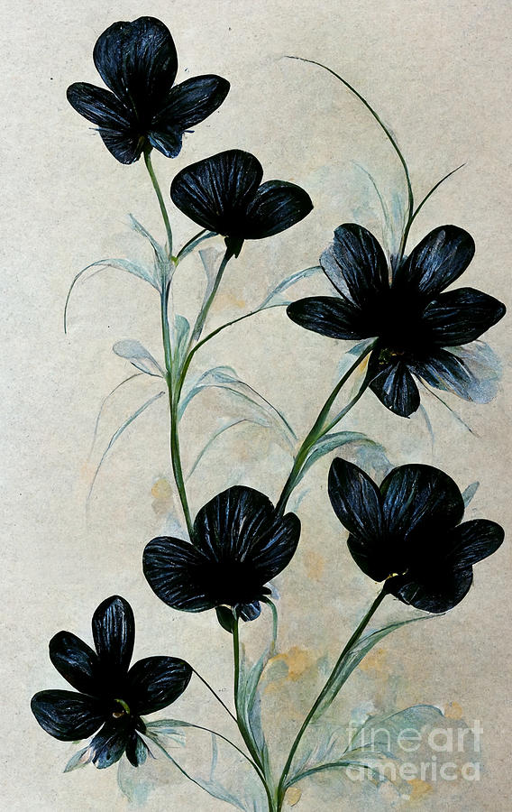 Crayon flowers #1 Digital Art by Sabantha - Fine Art America