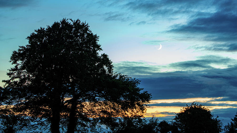 Nature Photograph - Crescent Moon #1 by Rob Hemphill