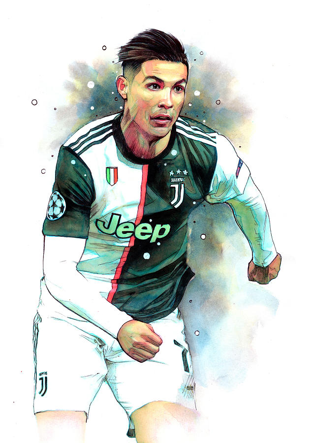 Cristiano Ronaldo Painting by Wachira Kacharat