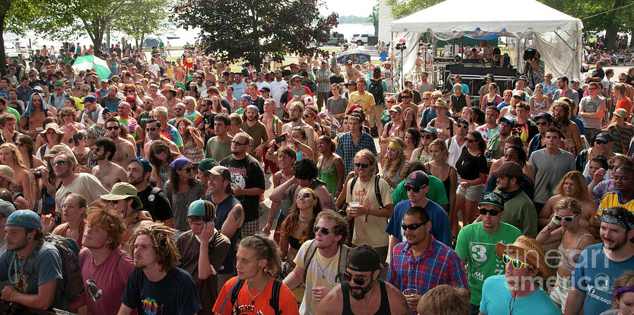 Crowd watching Rubblebucket at Gathering of the Vibes Festival Concert Crowd Photos #1 Photograph by David Oppenheimer