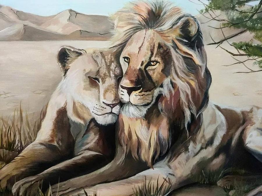 Cuddle Painting by Lauren Dane - Fine Art America